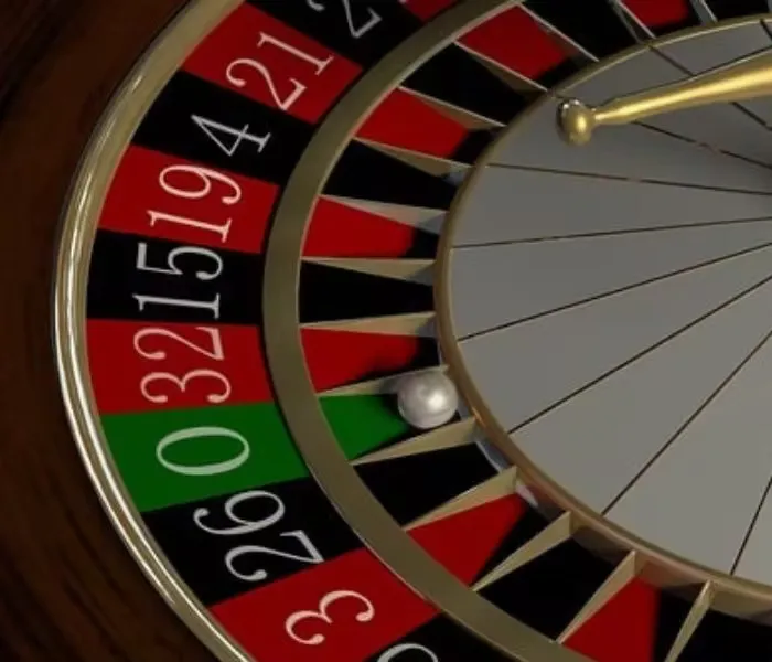 An elegant gaming chamber showing a focused participant at a roulette wheel — premium BIGPARI aesthetics.